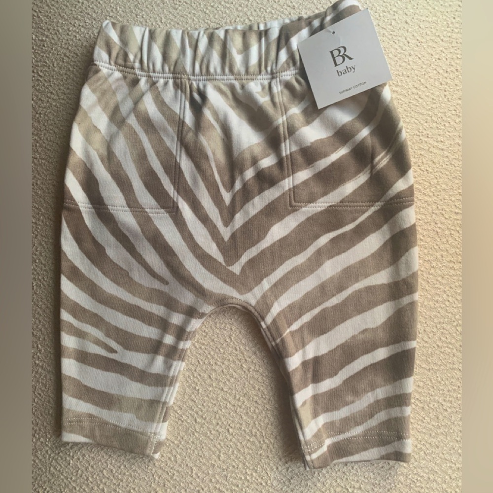 Banana Republic Baby Supima Cotton Zebra Print Pants NWT